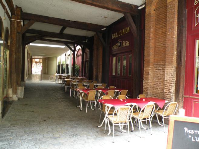  terrasse du café de l'Union, Cour du Mortier d'Or